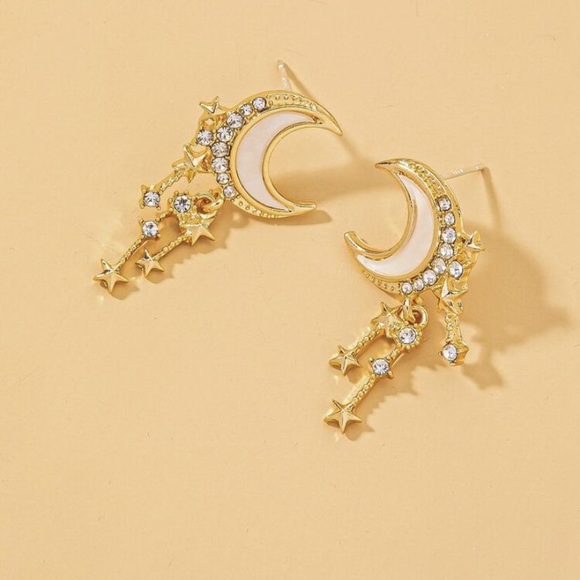 Crescent Moon Earrings - Picture 2 of 2